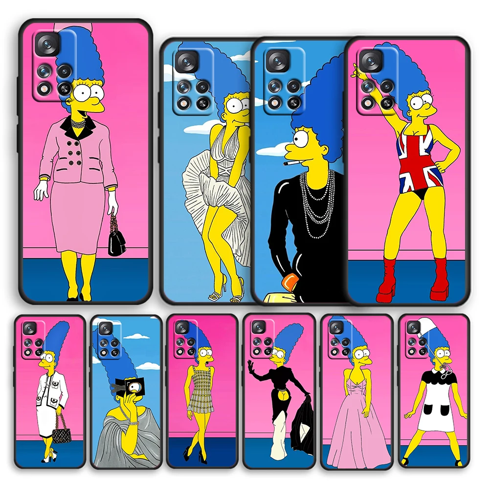 

The Simpsons Fashion Mom For Redmi 10 K40 K30 Ultra Pro Gaming 9T 9AT 9A 9C 10X Pro 10X GO Silicone Soft Black Phone Case