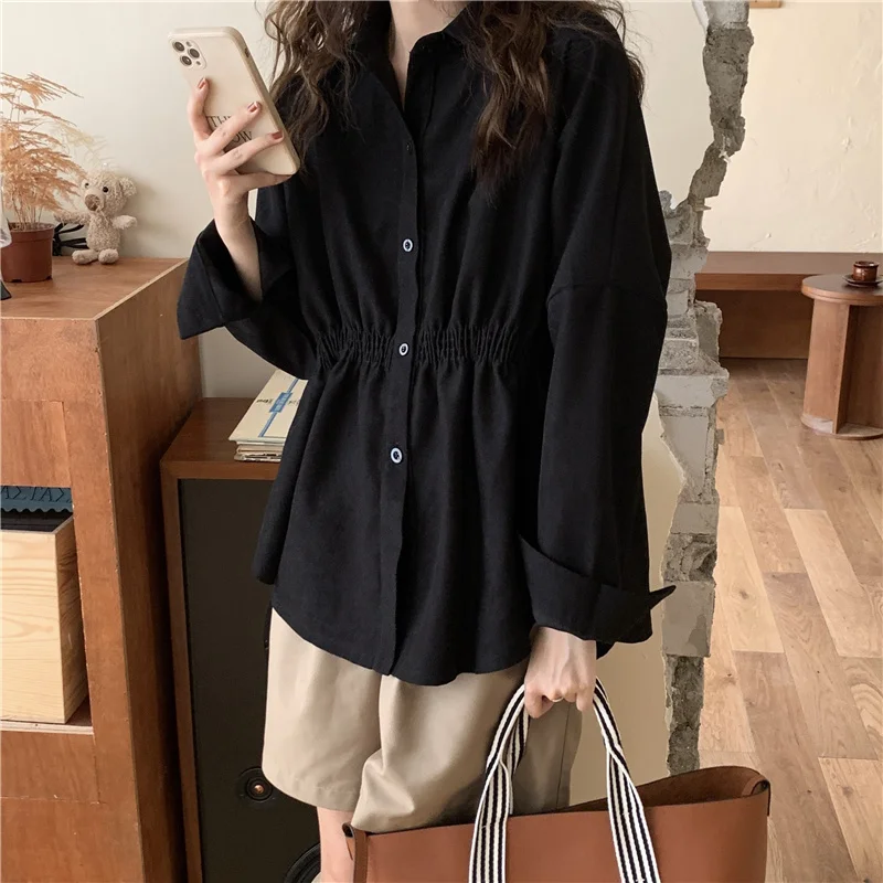 

Real Shot Cost-Effective! French Style Loose Design Shirt