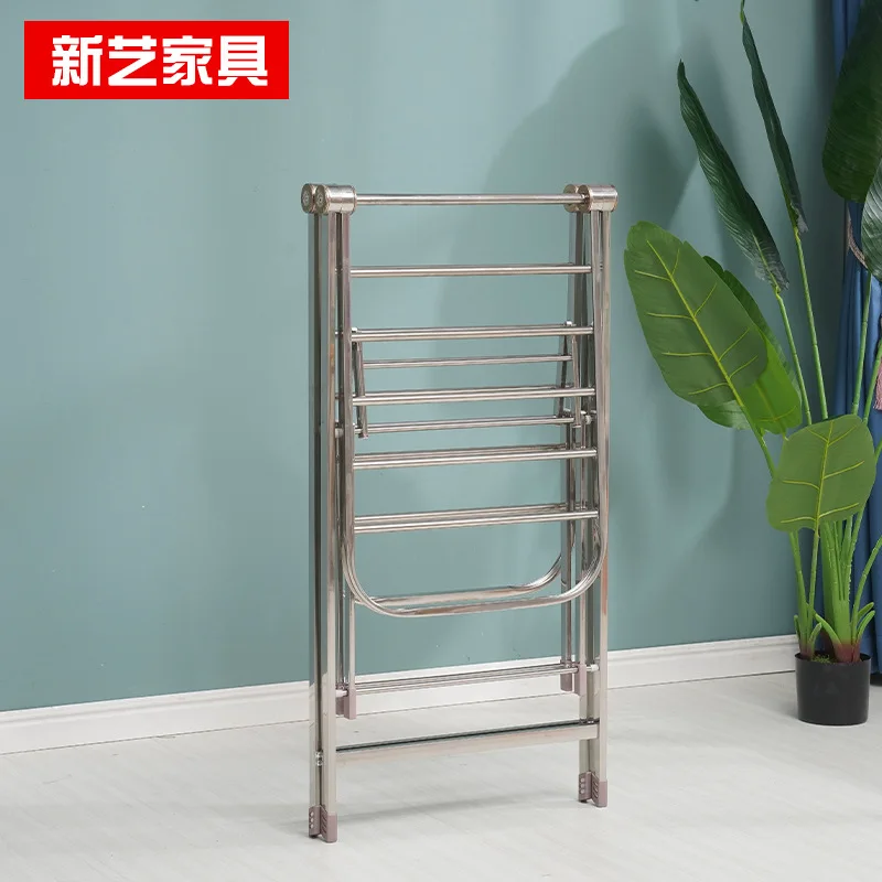 

Standard clothes rail outdoor folding wing clothes stainless steel household floor drying racks booth display rack