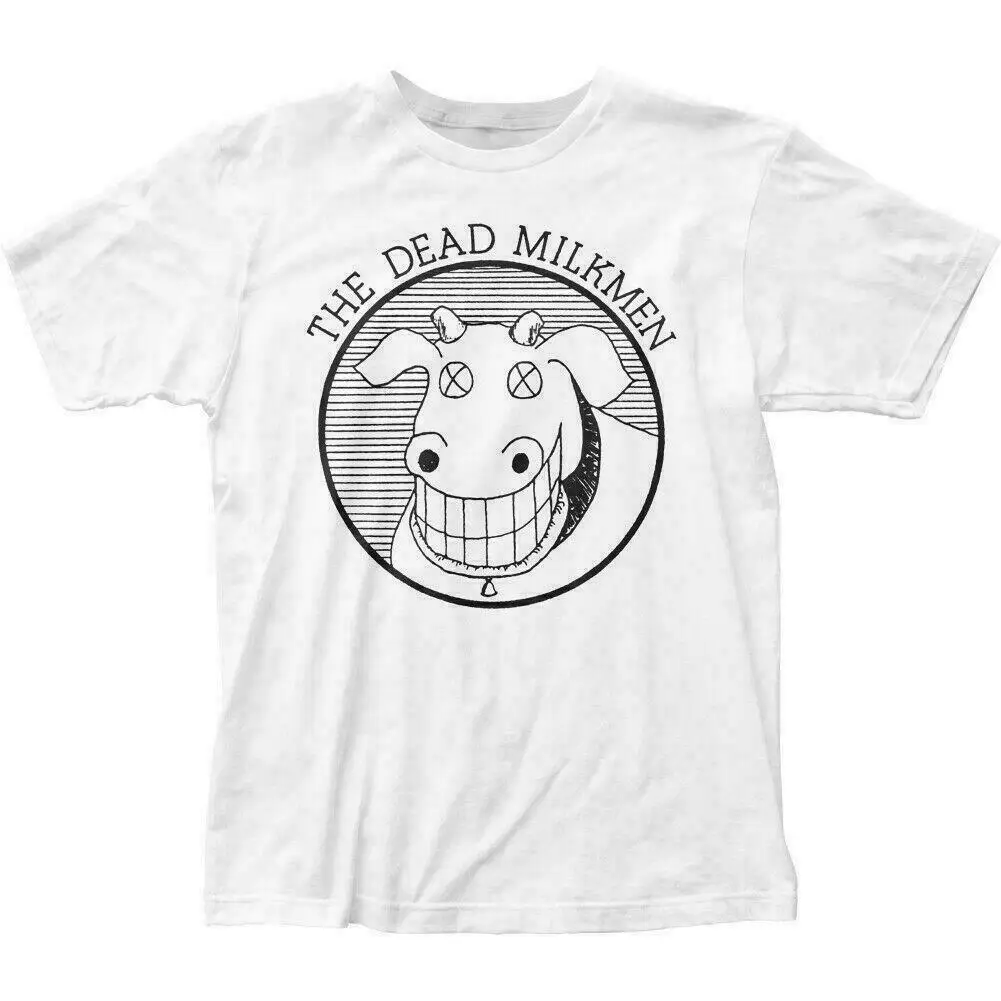 

2021 Summer Men's T-shirt Dead Milkmen Cow Print Pattern Street Hip-hop Casual Cotton Cool O-neck High-quality Oversized T-shirt