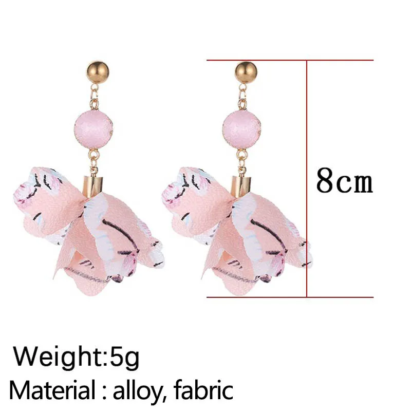 Женские Длинные богемные серьги Cpop 2018 женские модные со стразами и цветком