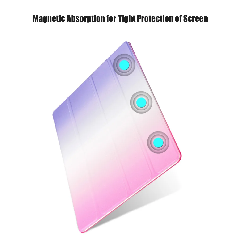 чехол для Ipad 2 3 4 Чехол красочные Радуга Smart Cover Coque IPad защитный флип + Жесткий на