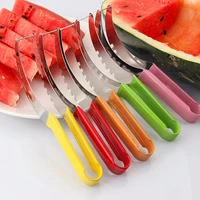stainless steel watermelon slicer cutter knife corer fruit vegetable tools cutting melons knife kitchen gadgets accessories 2022