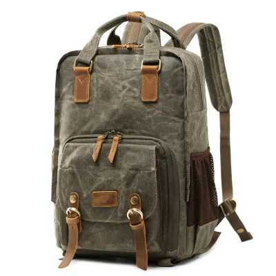 Batik Army green Ретро фотография Фото сумка камера рюкзак холст сумки для цифровых камер чехол s для Canon Nikon sony Объектив Путешествия DSLR чехол для камеры - Цвет: Batik Army green