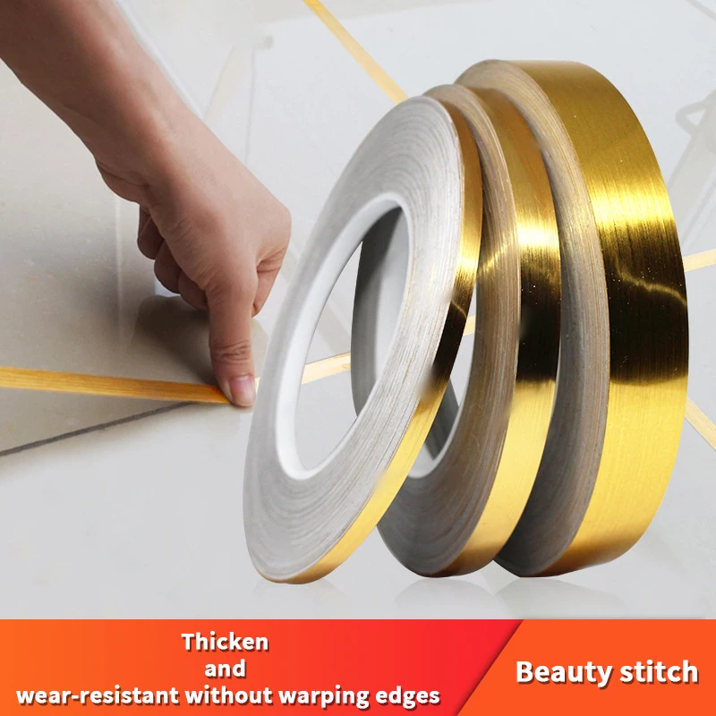 

50m Living Room Bedroom Tile Floor Gap Welt Strip Beautiful Seam Stickers Home Commercial Wall With Adhesive Self Adhesive Decor
