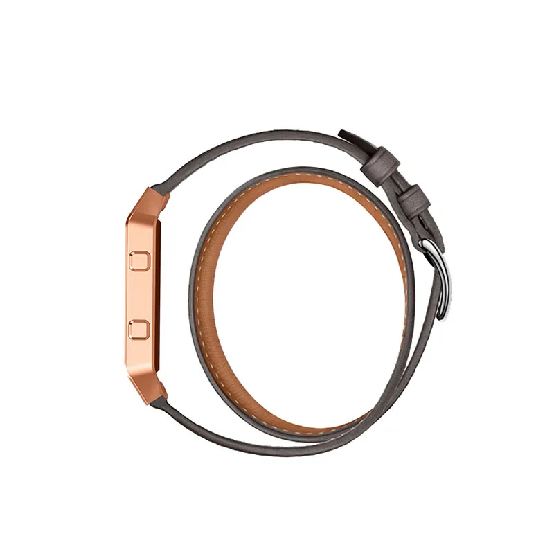 Двойной круг кожаный ремешок для Fitbit Blaze часов Смарт-часы замена спортивные