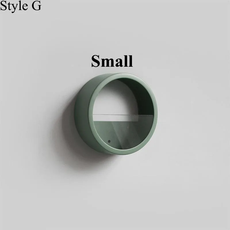 G (Small Style) Простая круглая цветная настенная ваза, железная суккулентная растительная стеклянная горшок для комнатных цветов, креативный домашний декор, офисное настенное украшение бонсай - Цвет: G (Small Style)