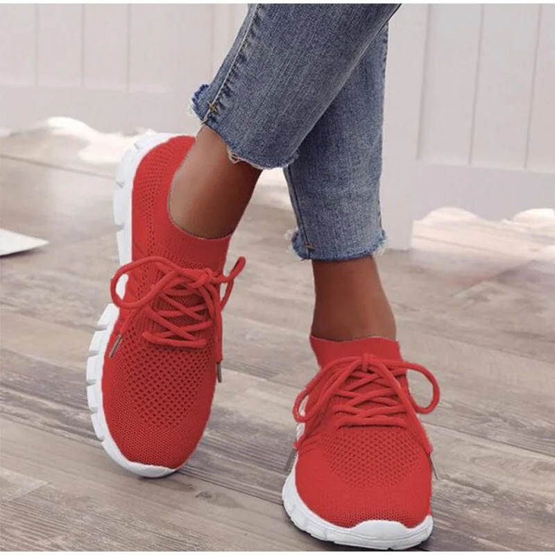 

New Summer Sneakers Women Slip on Mesh Light Breathable Running Shoes Woman Walking Platform Comfortable Female Casual Shoes