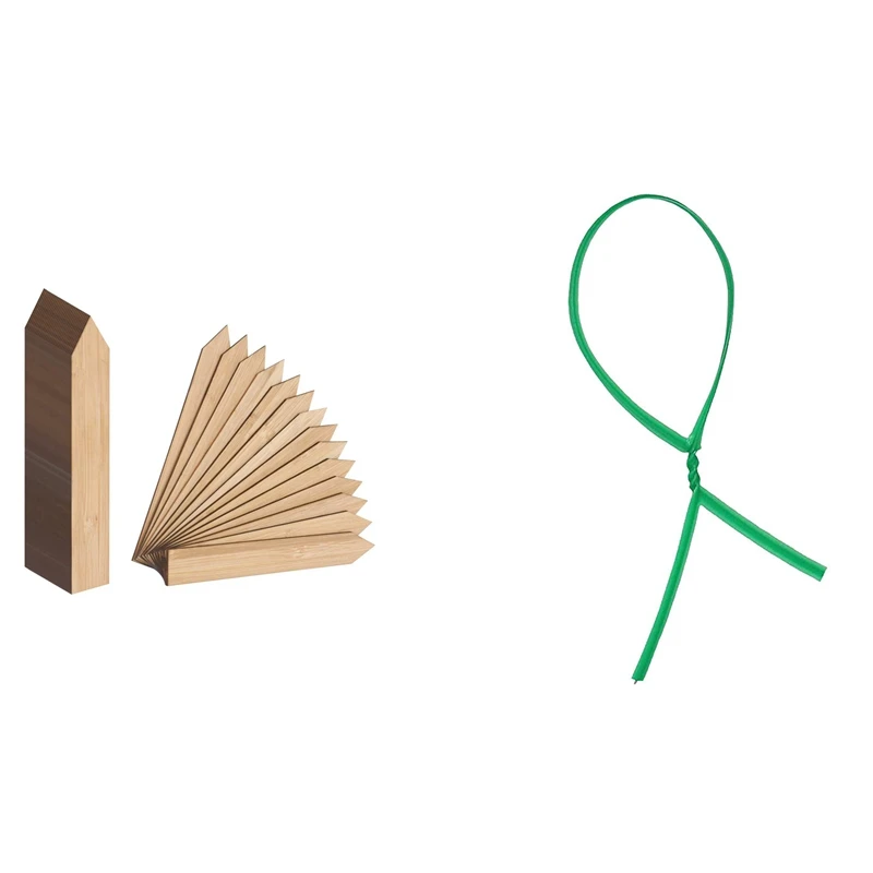 

Hot 60Pcs Plant Label Bamboo Garden Label Nursery Label With ​1000Pcs Plastic Twist Ties,Cable Ties,For Gardening Tools