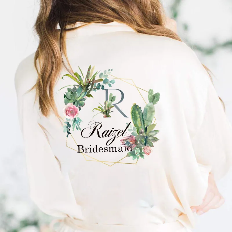 Халат-кимоно Женский атласный с цветочным принтом | Женская одежда