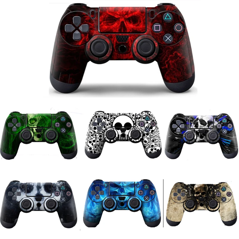 Защитная Наклейка с голубым черепом для PS4 контроллера виниловая кожа PlayStation4 joypad