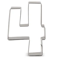 liliao cute number 4 cookie cutter stainless steel biscuit sandwich bread mold baking tools kitchen accessories