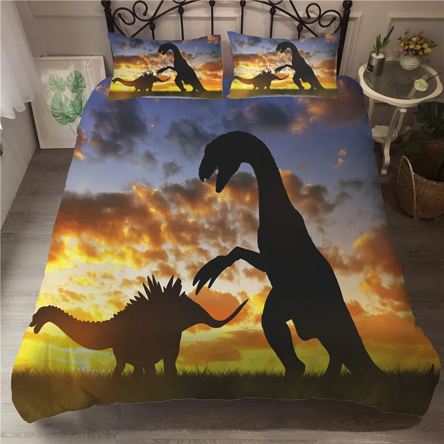 

Комплект постельного белья с 3D принтом, пододеяльник, Комплект постельного белья с динозавром, домашний текстиль для взрослых, постельное б...