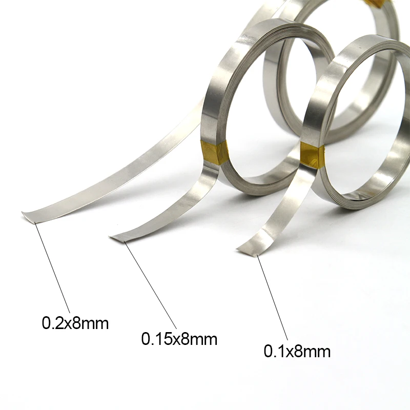 

SEQURE Pure Nickel Tap Strip Plate for 18650 26650 32650 AA Cell Battery Pack Spot Welding With Low Internal Resistance
