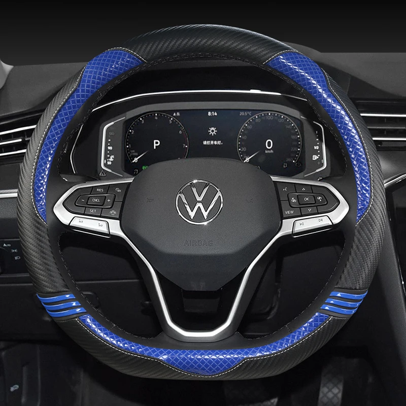 

D Shape O shape Car Steering Wheel Cover Non-slip PU Leather for POLO GOLF 7 Scirocco Suzuki Swift Nissan Rogue High Quality