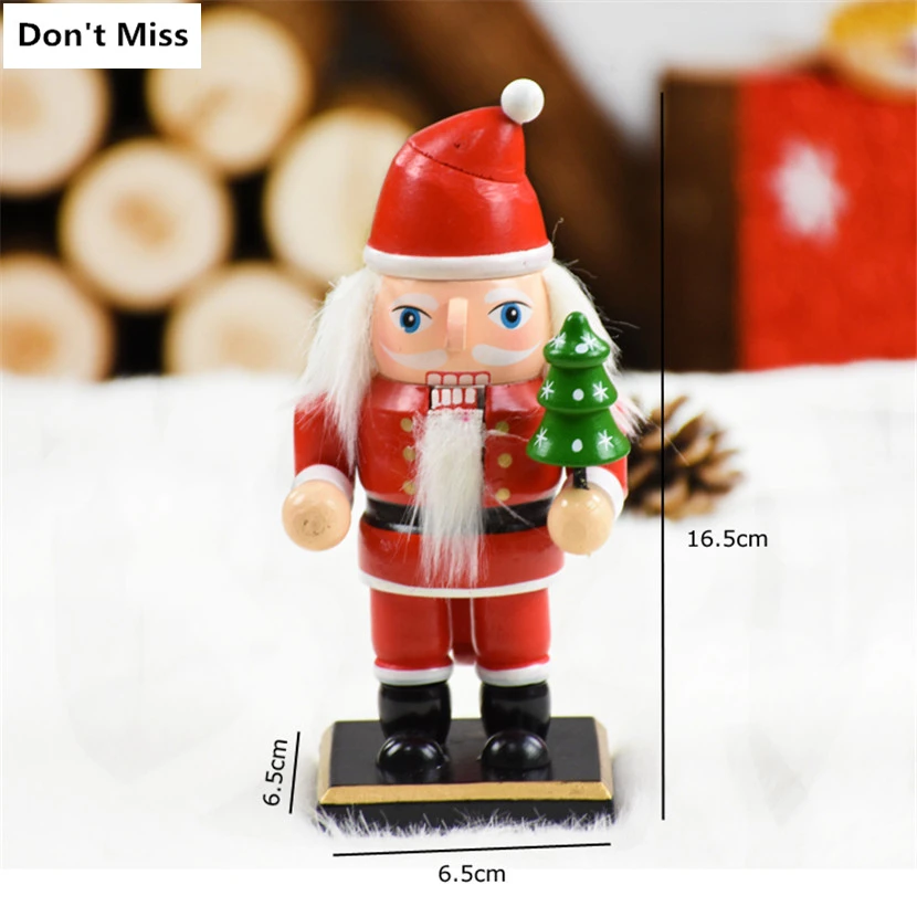 Деревянные рождественские куклы Санта Клаус Снеговик Windown стол Navidad Орнамент