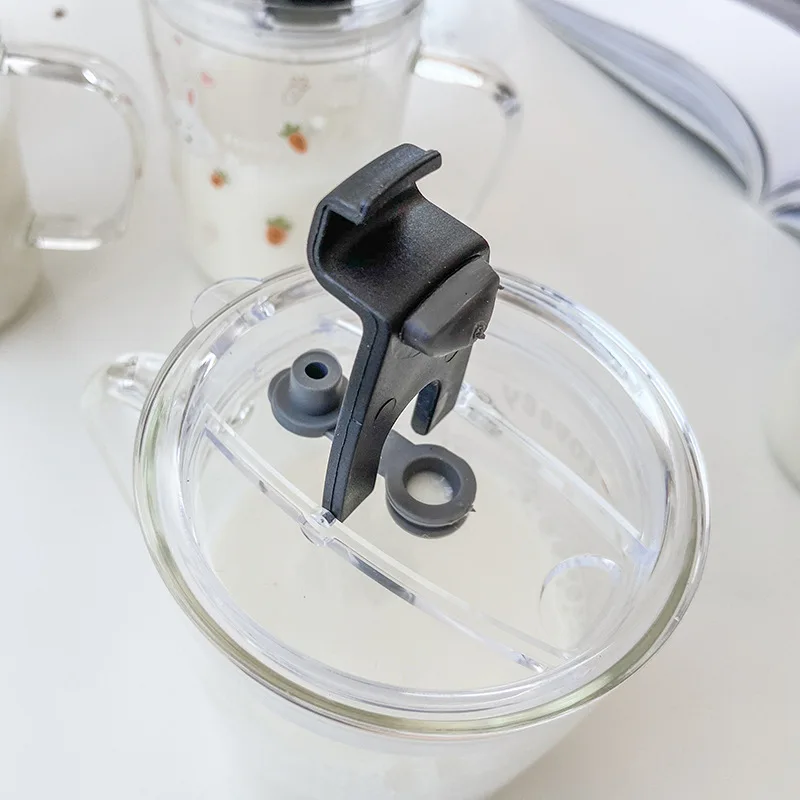 Высококачественная термостойкая стеклянная кружка с соломенной крышкой чашка