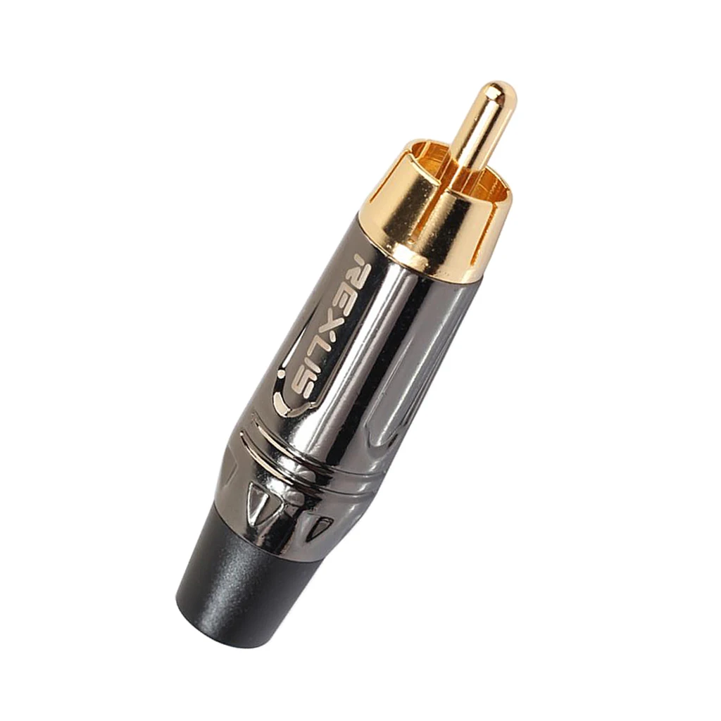 

Gold Plated RCA Plug High Fidelity Audio Male Connector for Musical Cable Parts