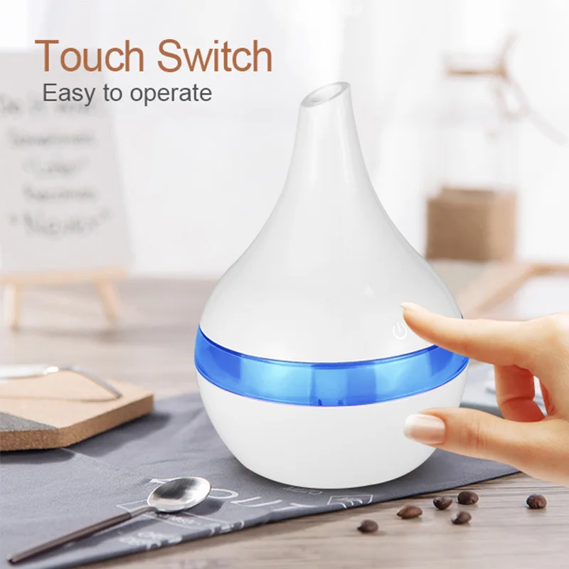

KBAYBO 300ml air humidifier aroma essential oil diffuser electric mist maker cool mist home mini usb colorful change humidifier