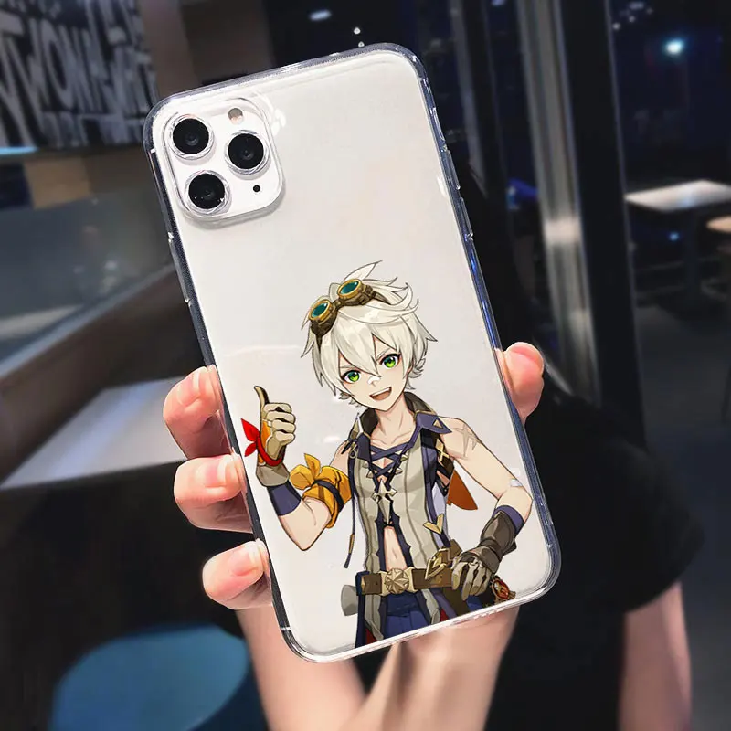 Fashion Cartoon Cute Genshin Impact Soft Silicone Phone Case Cover For iPhone 11 Pro Max X XS MAX XR 6s 7 8 Plus Cover Fundas