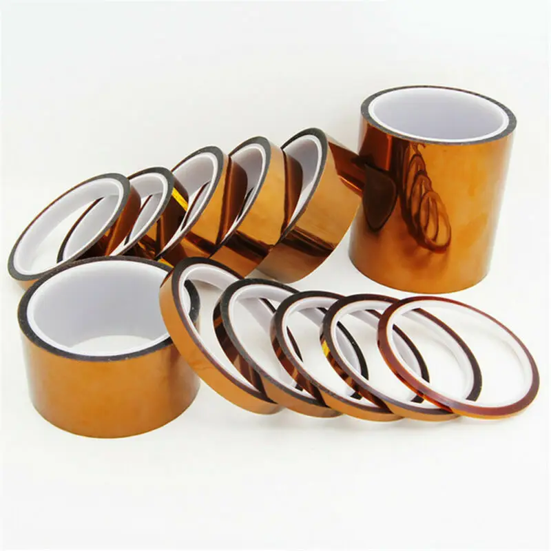 Faroot 5/15/25mm 33m 100ft Adhesive Kapton Temp BGA High Temperature Heat Resistant Polyimide Gold for Electronic Industry | Дом и сад