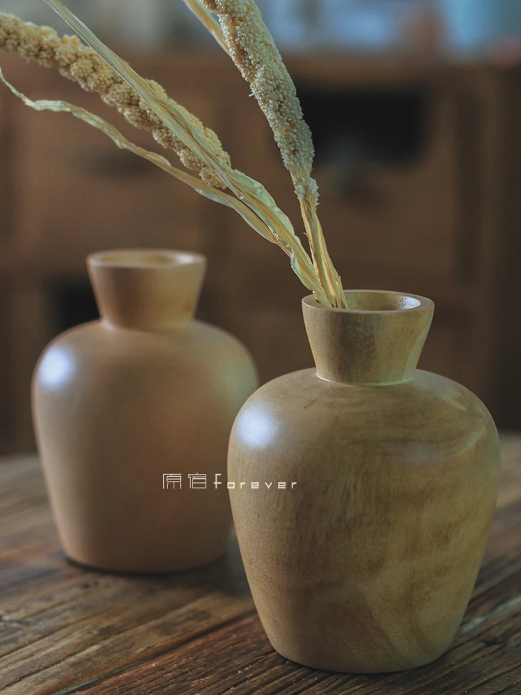 

Импортированная из Таиланда Маленькая ваза из бревен домашнее мягкое украшение B & B декоративное пространство декоративная бутылка деревя...