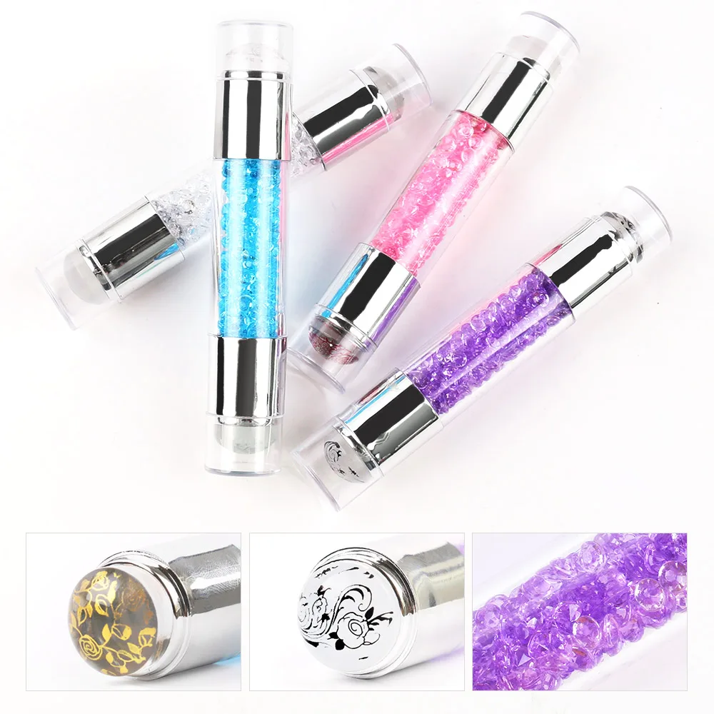 

4 color Double Head Silicone Nail Art Stamper Manicure Stamper Manicure Pen Nail Stamper for Beauty Salon
