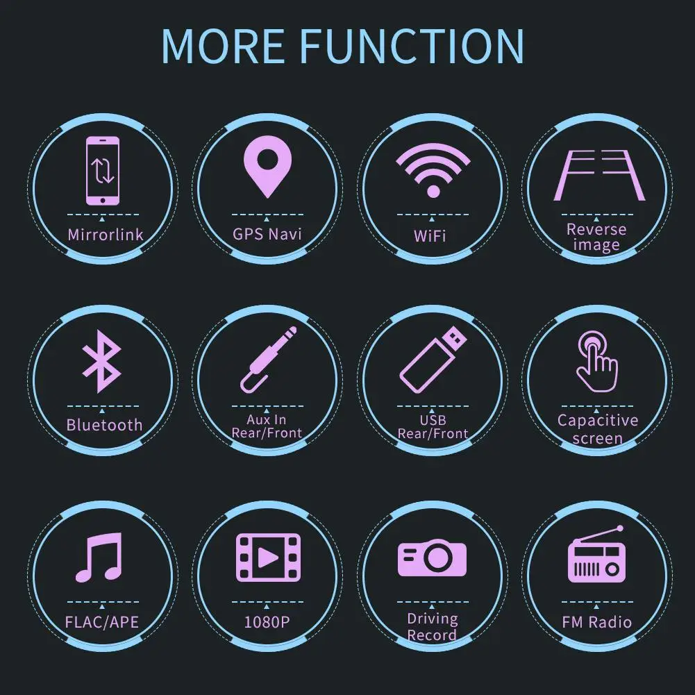Автомобильный MP5-плеер 1 Din автомагнитола 16 ГБ Android 8 GPS-навигация карта России и