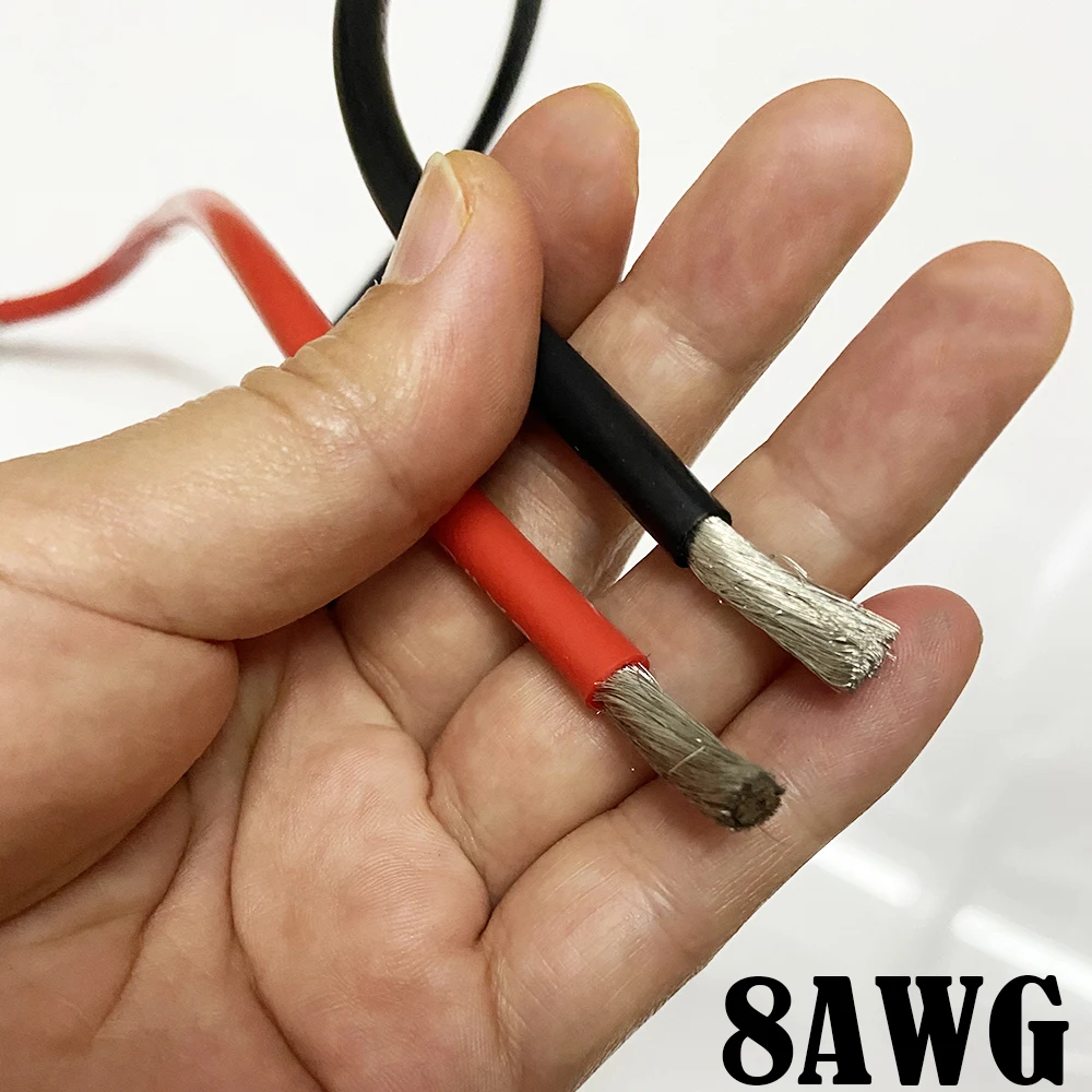 Силиконовый силикагелевый провод 1 м красный + метр Черный 6AWG 7AWG 8AWG 10AWG 12AWG 14AWG 15AWG