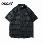 OSCN7 Повседневная рубашка с коротким рукавом и принтом для мужчин, уличная 2021, Гавайский пляж, большие размеры, женская мода, рубашки для мужчин, 3114