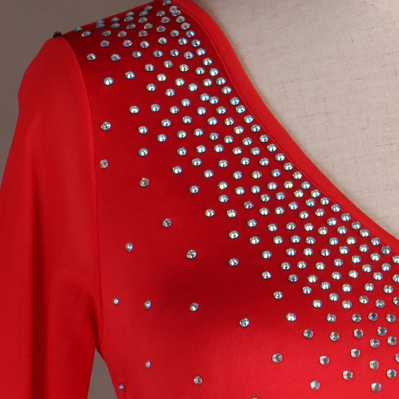 Юбка для латинских танцев с длинным рукавом женская новая профессиональная