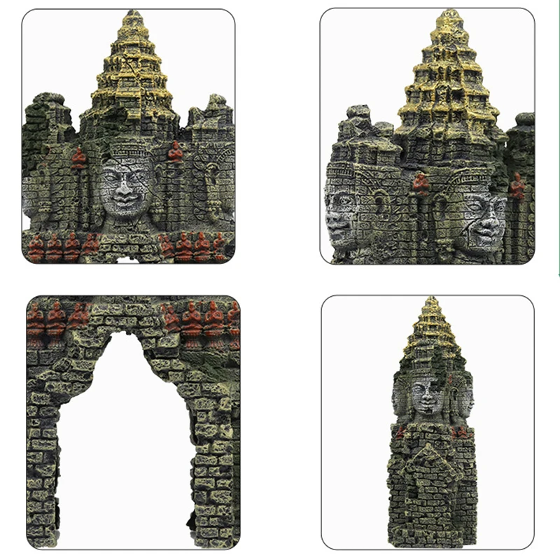 Аквариумное украшение статуэтка Будды из древнего камня для аквариума