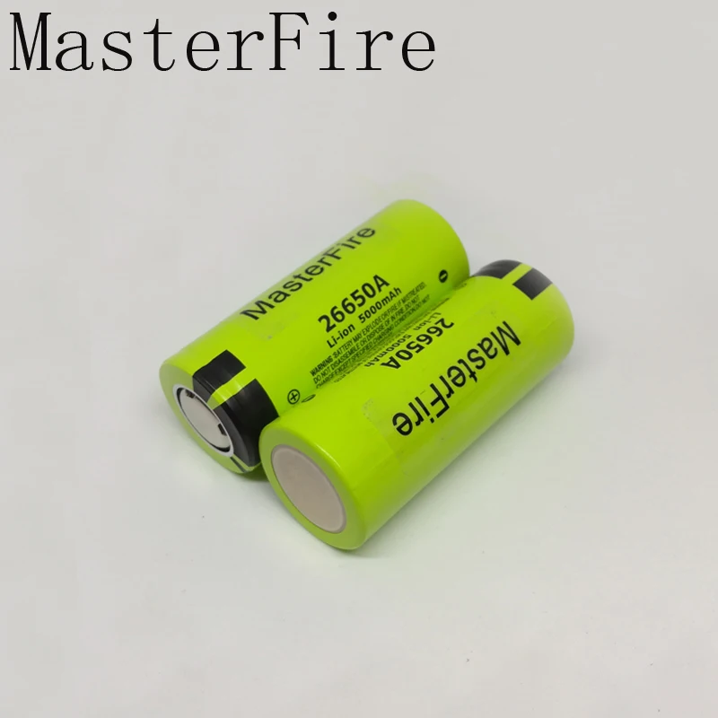 

MasterFire 4pcs/lot 100% Genuine New Battery For Panasonic 26650A 3.7V 5000mAh High Capacity 26650 Li-ion Rechargeable Batteries