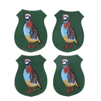 1pc partridge patch peace dove badge embroidery applique iron on cloth animal patches apparel garment accessories embellishments