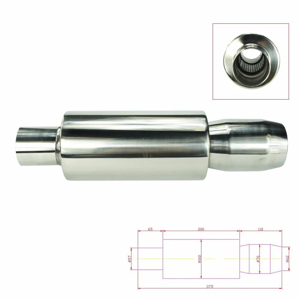 2 25 дюйма 57 мм наконечник автомобильного глушителя выхлопной трубы из
