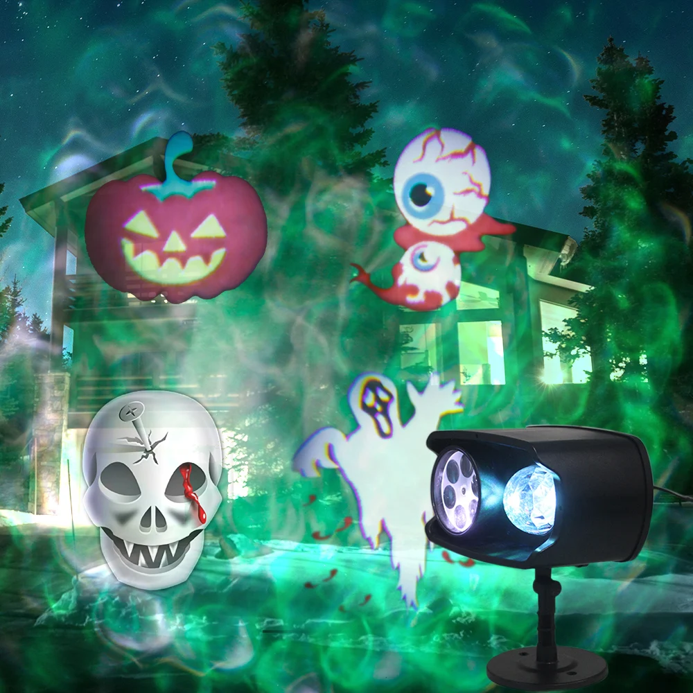 Водонепроницаемый движущийся лазерный проектор лампы 12 узоров светодиодный