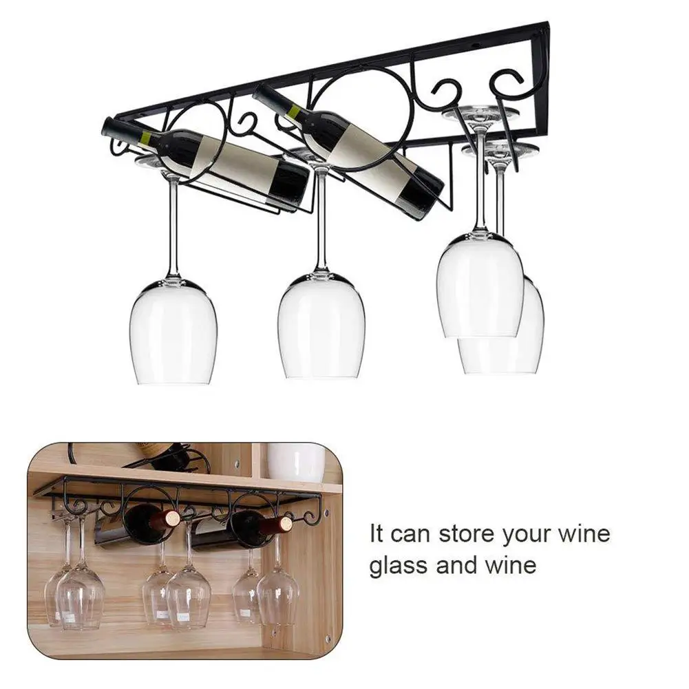 Железный винный стеклянный подвесной держатель бокал для хранения рюмок