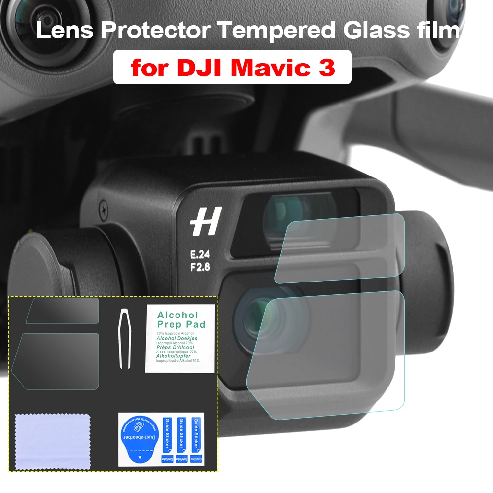 

for DJI Mavic 3 Camera Lens Protective Film Drone Tempered Glass Film Anti-scratch 9H Lens Film Protective for Mavic 3 Accessory