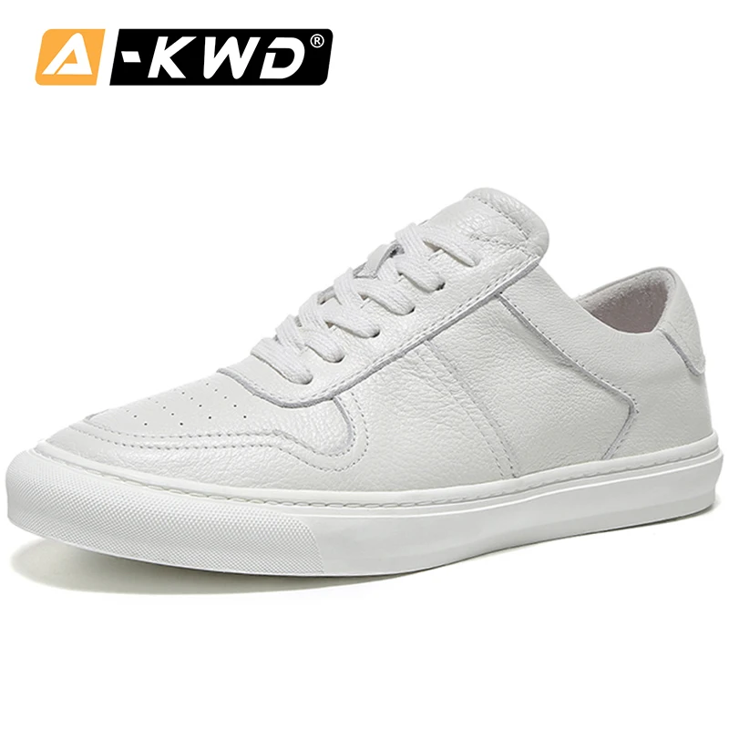 Men Shoes Fashion 2019 Zapatos De Hombre Light White Sneakers Black Genuine Leather Casual Male Footwear 45 |