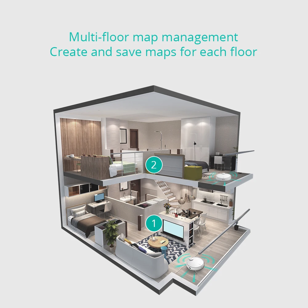 Робот пылесос 360 S9 Ультразвуковая лазерная навигация LDS Лазерная Влажная и сухая