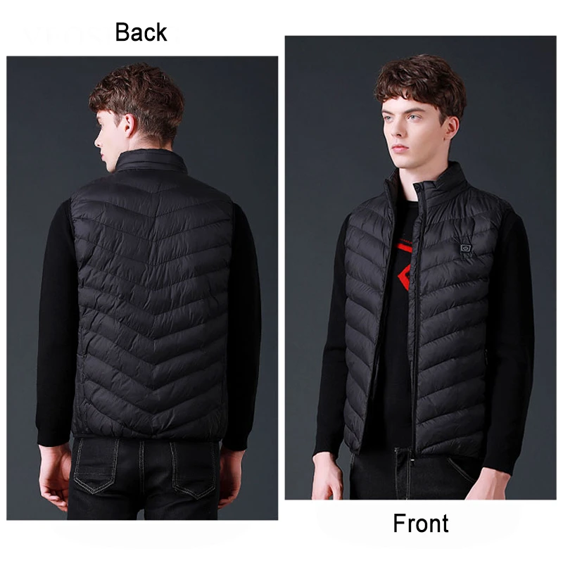 Зимние мужские куртки без рукавов с подогревом унисекс жилет для мужчин и женщин