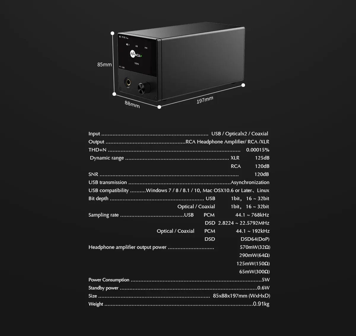 SMSL M500 ES9038PRO USB DSD DOP DAC поддержка MQA усилитель для наушников с пультом дистанционного управления
