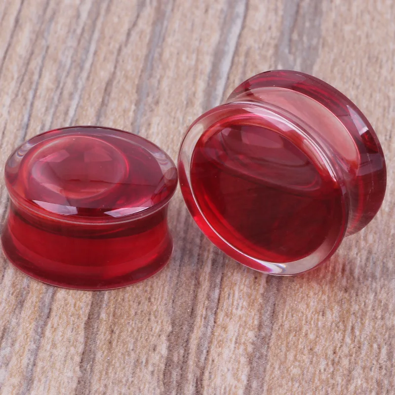 1Pcs Red Liquid Blood Ear Gauges Acrylic Plugs Tunnels Lobe Earrings Piercing Oreja Expander Body Jewelry | Украшения и