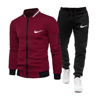 brand men tracksuit 2 pieces mens winter jacket casual zipper jackets sportswearpants sweatshirt sports suit men sets