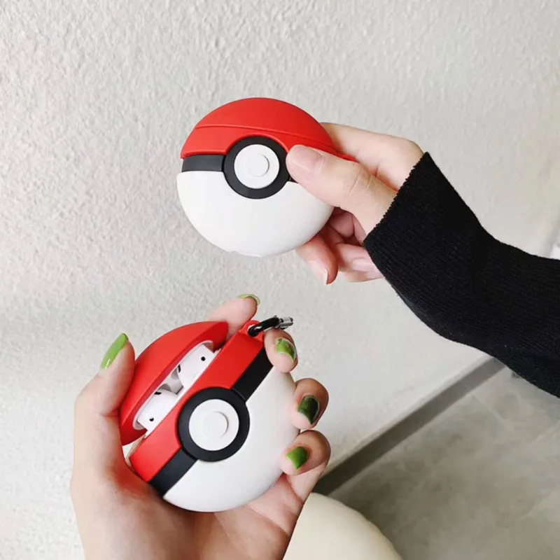 Мультяшные Чехлы для AirPods для Pokemon Go Plus Ball Bluetooth беспроводные наушники силиконовый чехол для Apple Airpods 2 аксессуары