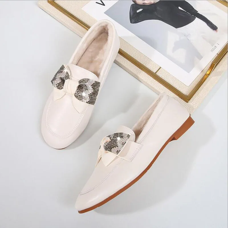 

Women's Shoes Fashion Women Flats Genuine Leather Loafers Women's Moccasins Flats Ladies Shoes Female Slip On Ballet Flat Shoes