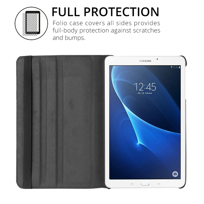 

360 Rotating Case for Samsung Galaxy Tab A 7.0 T280 T285 SM-T280 SM-T285 2016 PU Leather Case Folding Stand Smart Cover