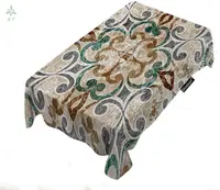 Home Decor Vintage Floral Italian Tile With Moroccan Flower Tablecloth Rectangle Decorative Table Cover For Picnic Outdoor