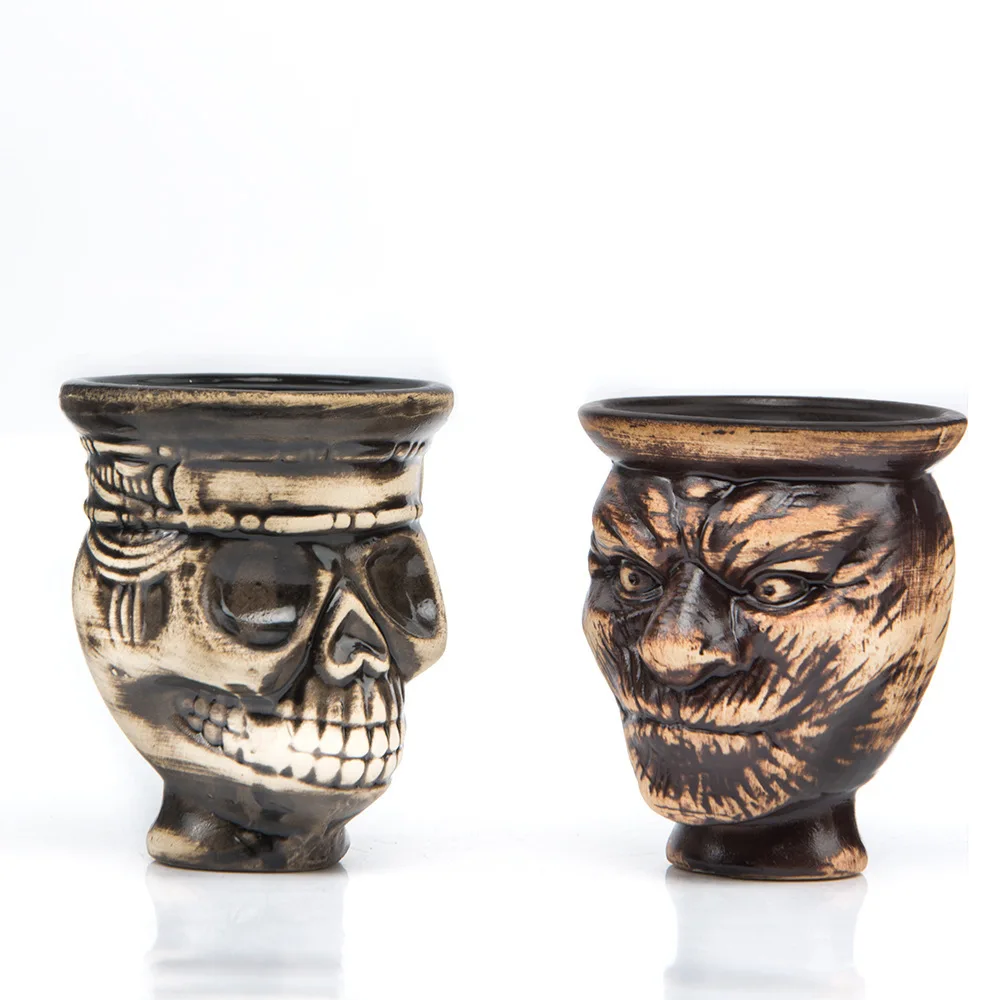 Керамическая чаша для кальяна DEJAYA с креативным черепом наргиле Альфа кальян