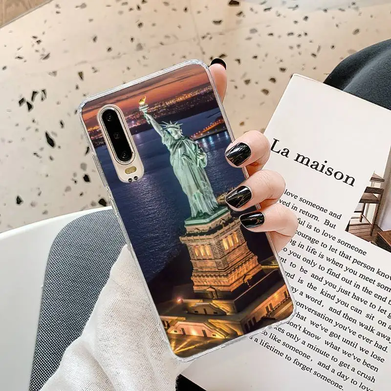 

New York City Phone Case Transparent for Samsung A71 S9 10 20 HUAWEI p30 40 honor 10i 8x xiaomi note 8 Pro 10t 11